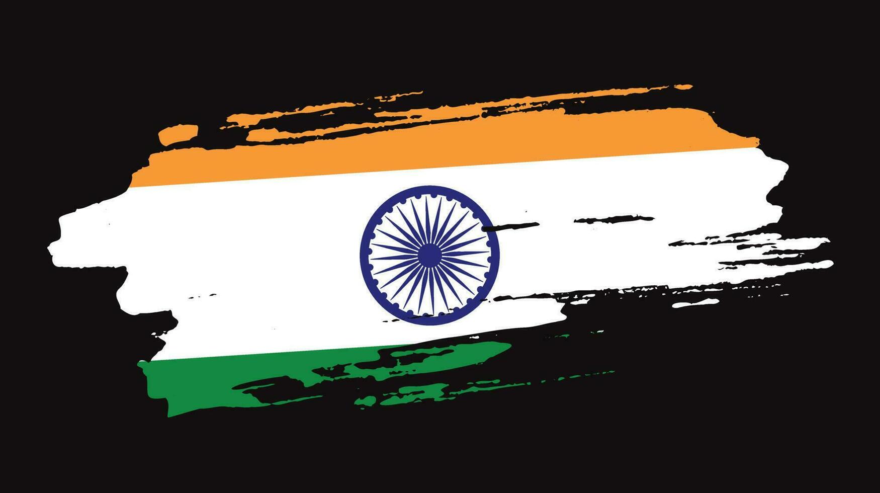 design de vetor de bandeira de textura indiana
