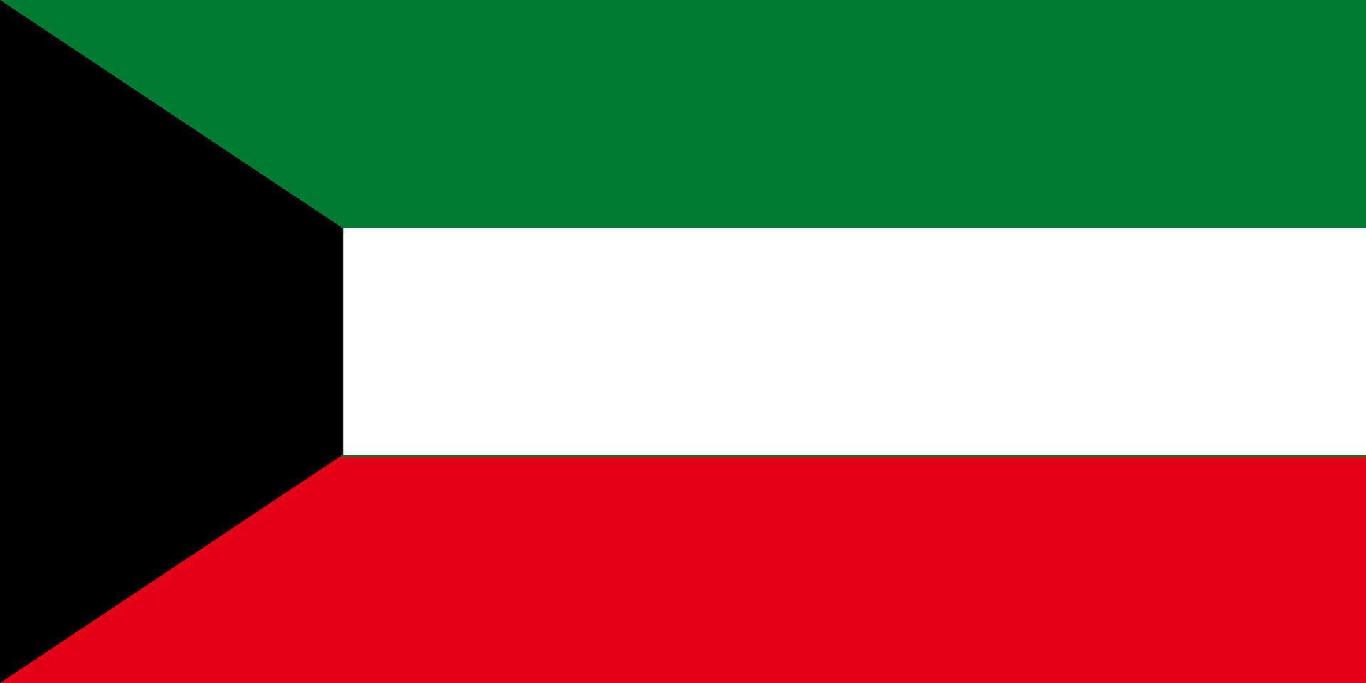 bandeira do Kuwait. símbolo do dia da independência, jogo de futebol de lembrança, linguagem de botão, ícone. vetor