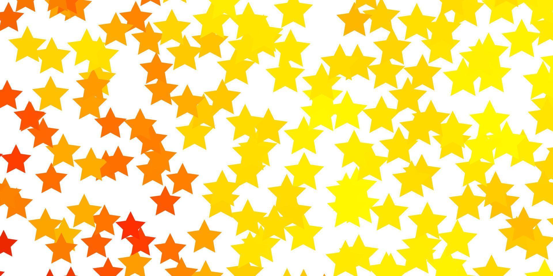 padrão de vetor amarelo claro com estrelas abstratas.