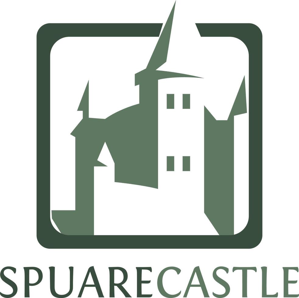 design de logotipo de castelo retrô. ilustração em vetor antigo edifício real.