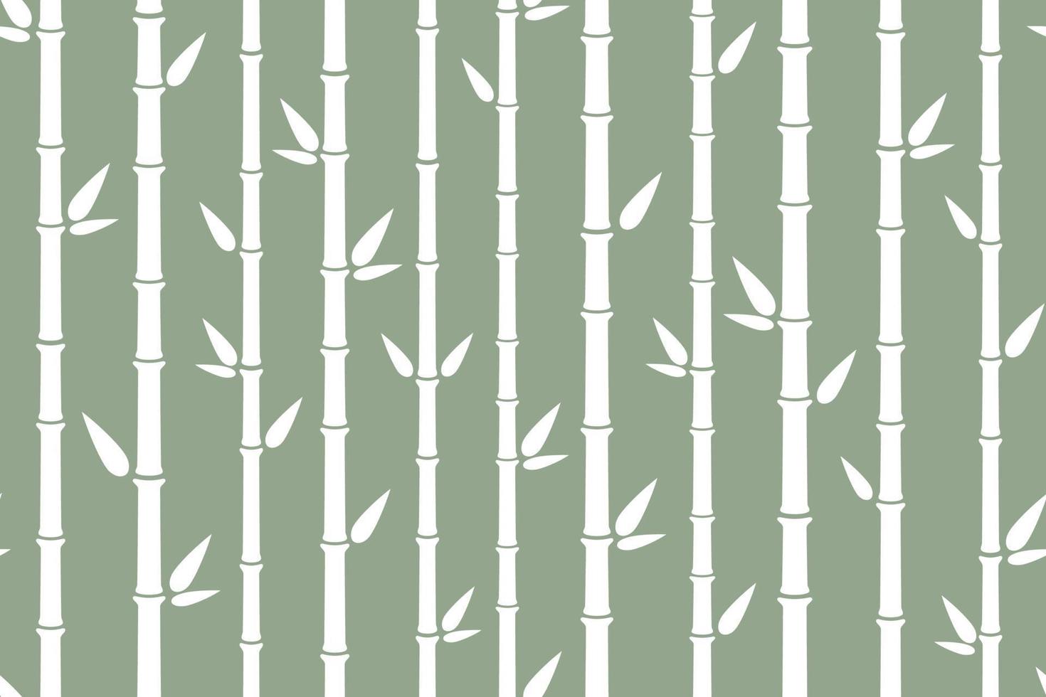 padrão sem emenda de bambu. fundo de bambu plano simples com talo, galho e folhas. design de pano de fundo da natureza. textura asiática abstrata. ilustração vetorial em fundo branco vetor