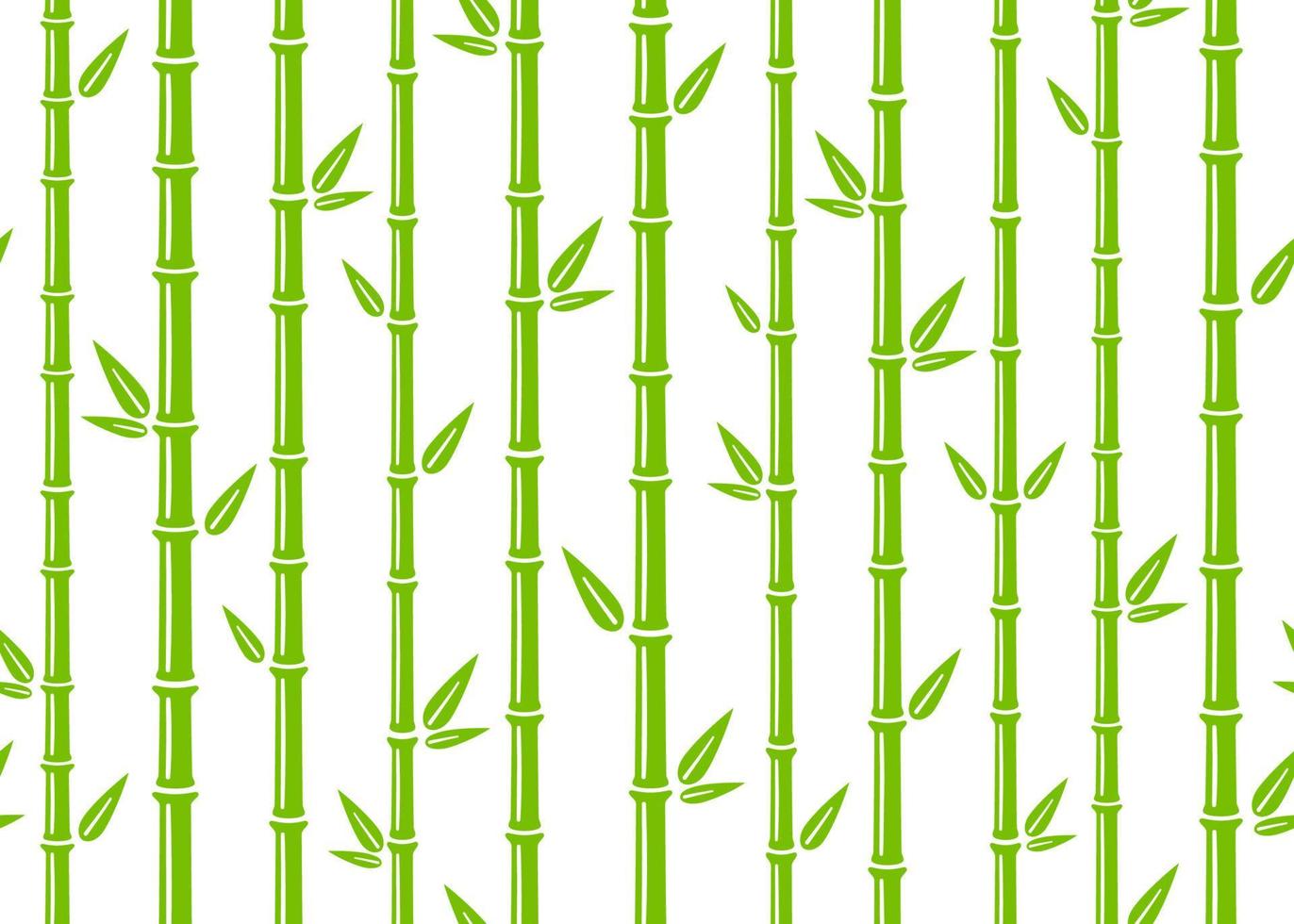 padrão sem emenda de bambu. fundo de bambu verde liso simples com talo, galho e folhas. design de pano de fundo da natureza. textura asiática abstrata. ilustração vetorial em fundo branco vetor