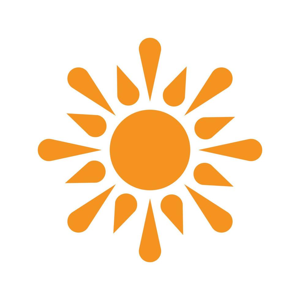 modelo de ícone de vetor de logotipo de ilustração de sol