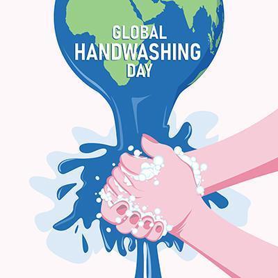 conceito global de dia de lavagem de mãos vetor