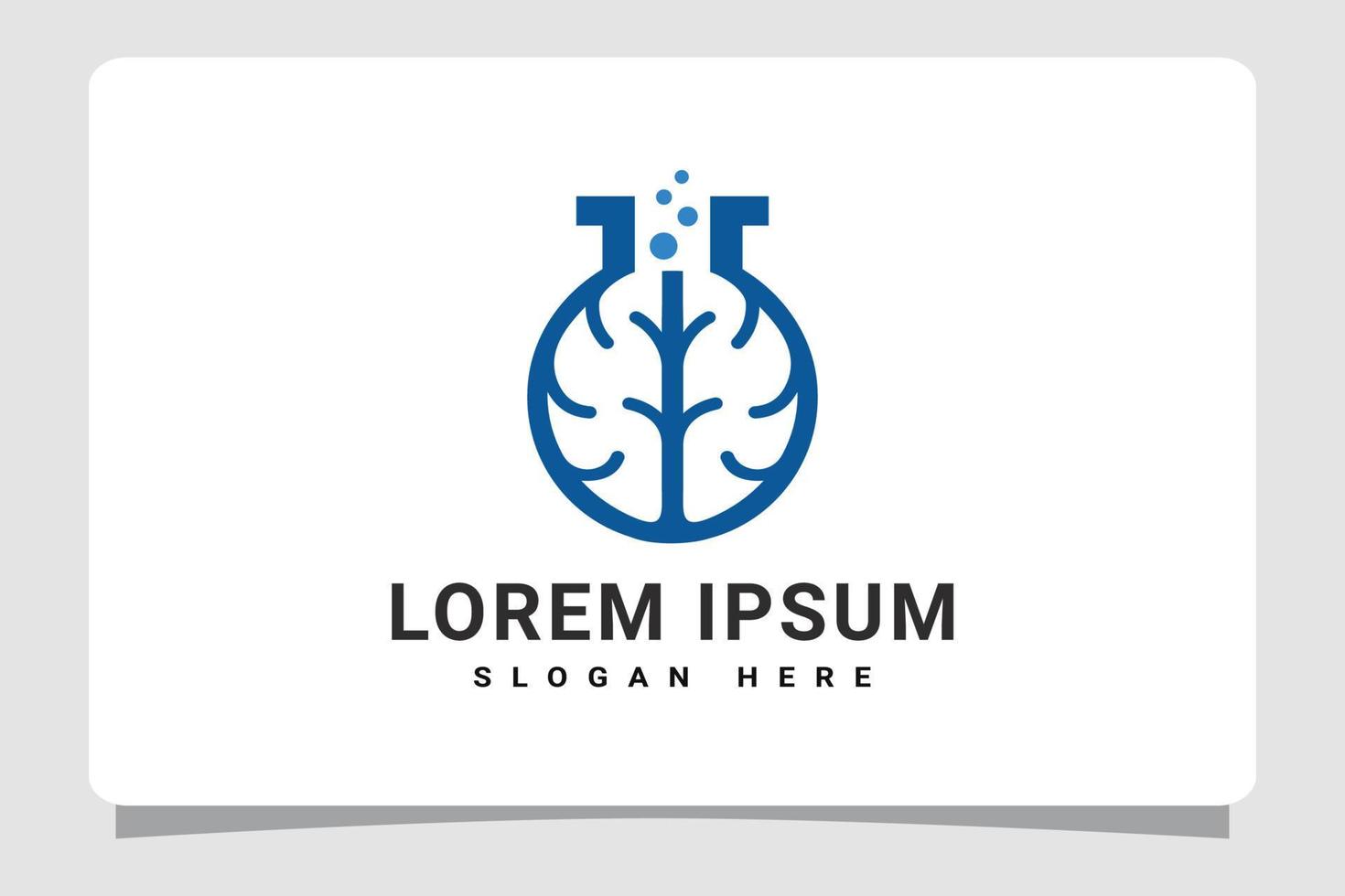 inspiração de design de modelo de logotipo de laboratório cerebral vetor