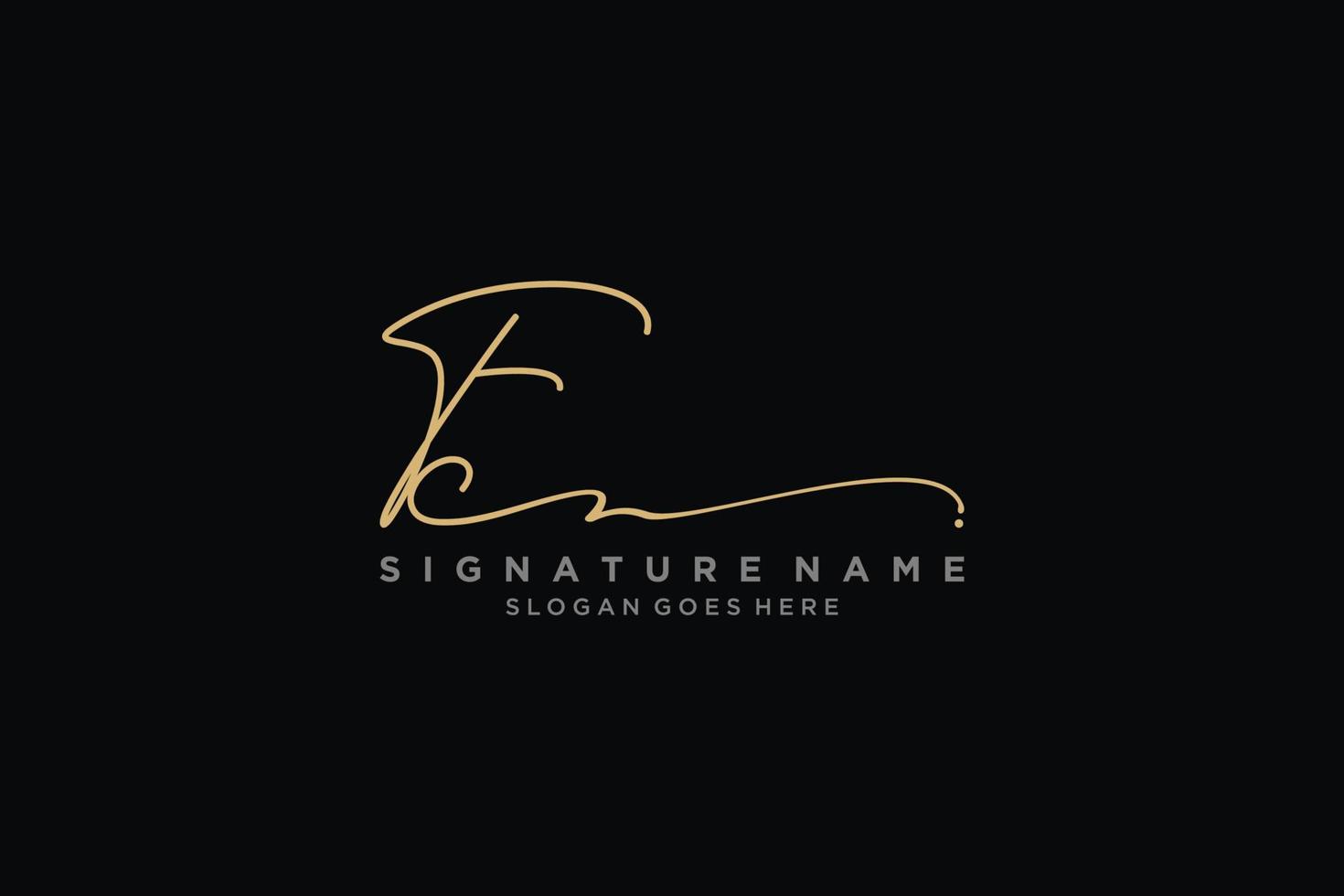 modelo de logotipo de assinatura de carta inicial fc design elegante ícone de vetor de modelo de símbolo de sinal de logotipo