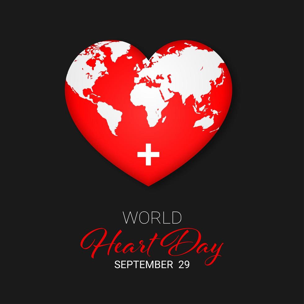 conceito do dia mundial do coração vetor