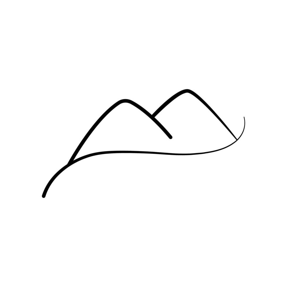 ilustração de ícone de linha de montanha. ícone relacionado ao feriado. design simples editável vetor