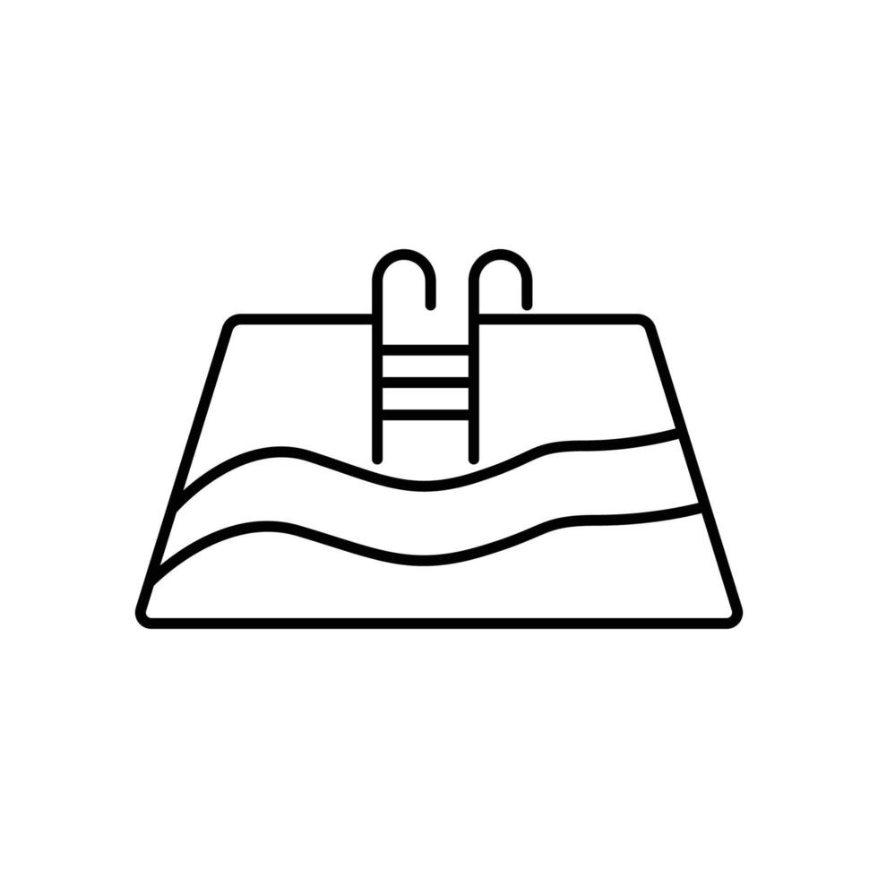 ilustração de ícone de linha de piscina. ícone relacionado ao feriado. design simples editável vetor