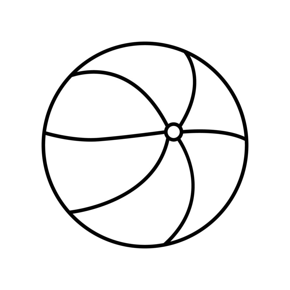 ilustração de ícone de linha de bola de praia. ícone relacionado ao feriado. design simples editável vetor