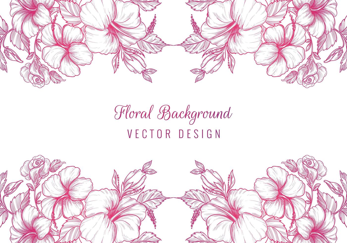 desenho rosa bordas florais decorativas vetor