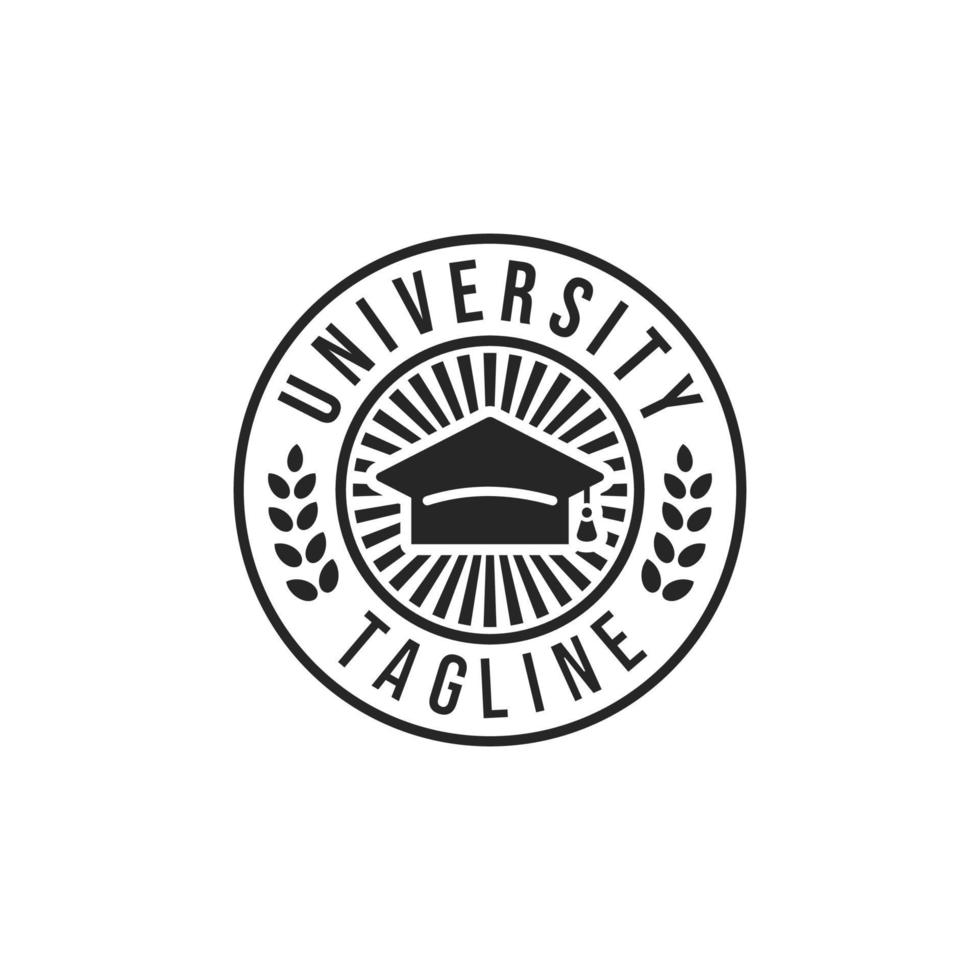 escola emblema logotipo design ilustração vetorial. logotipo da educação. logotipo da universidade vetor