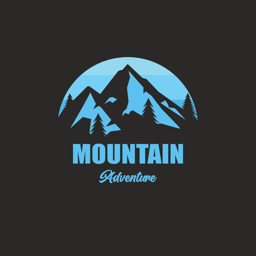 ilustração vetorial de design de logotipo de aventura de montanha vetor