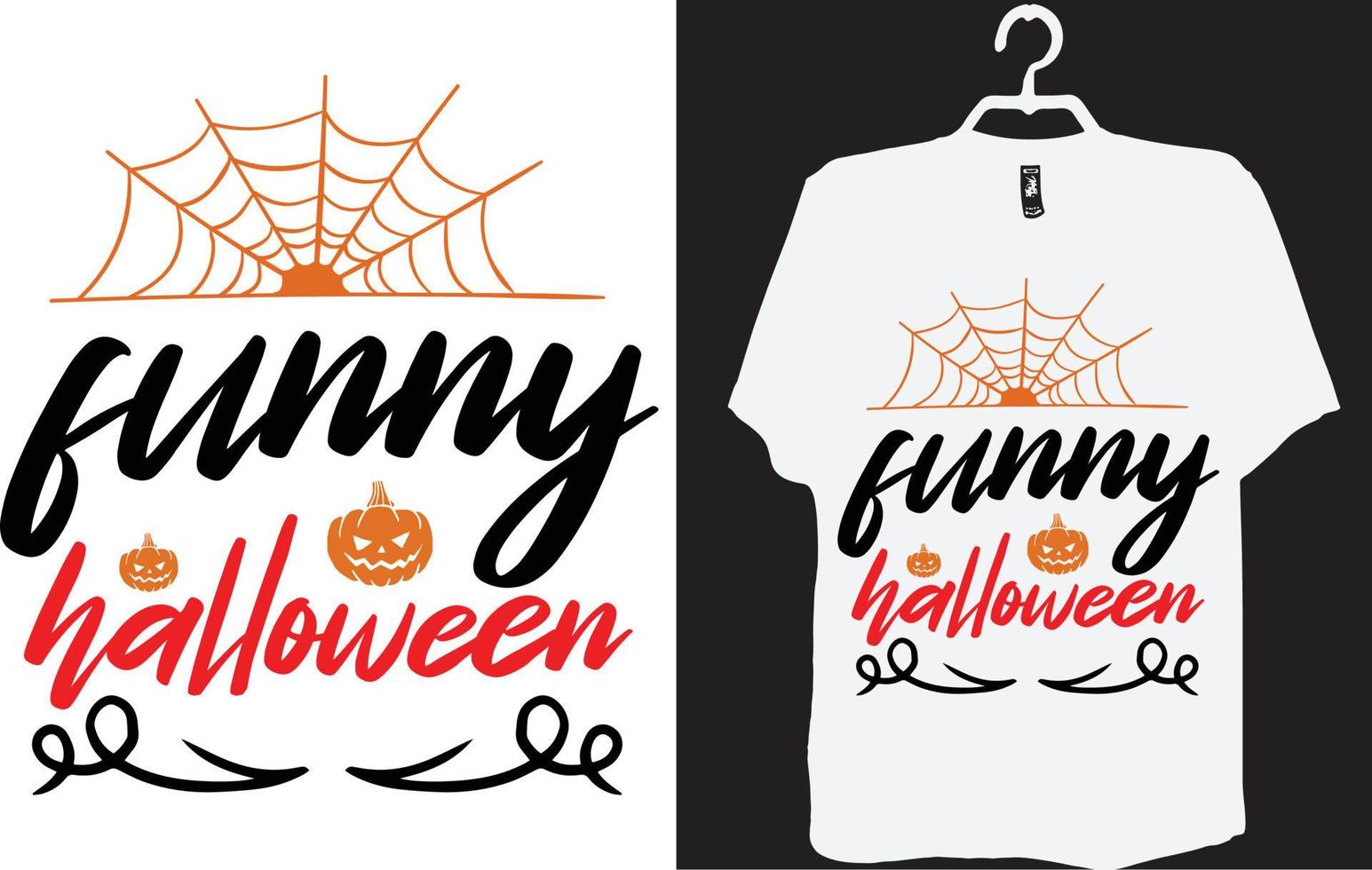 desenho de t-shirt halloween vetor