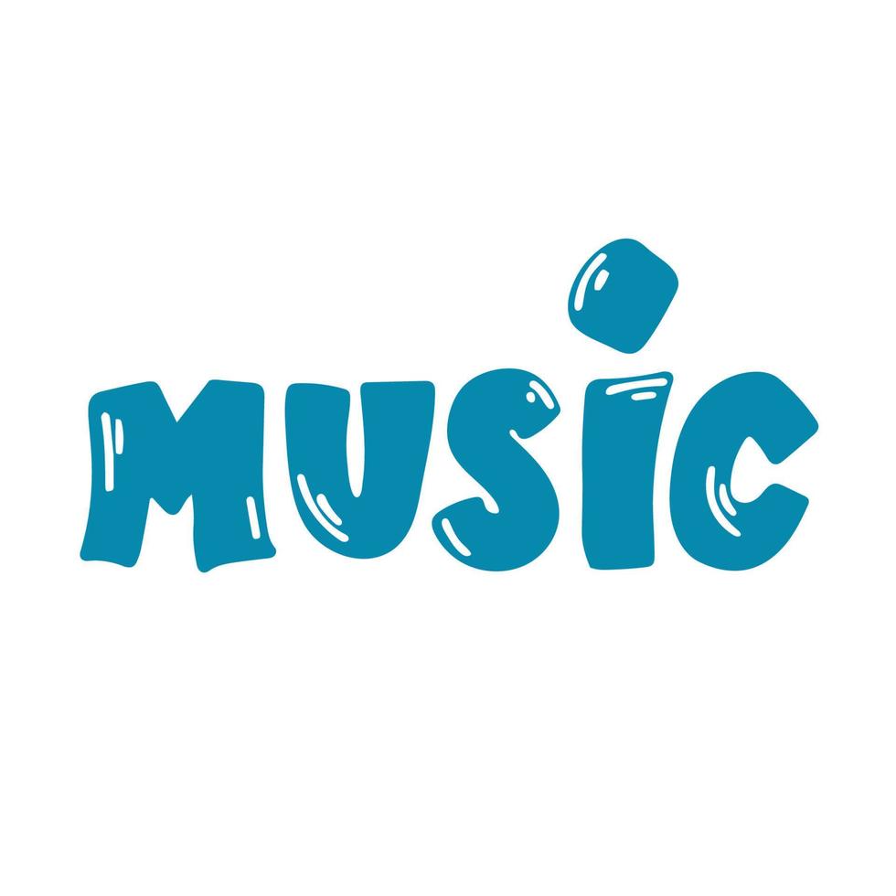 logotipo da música em branco. isolado em branco vetor