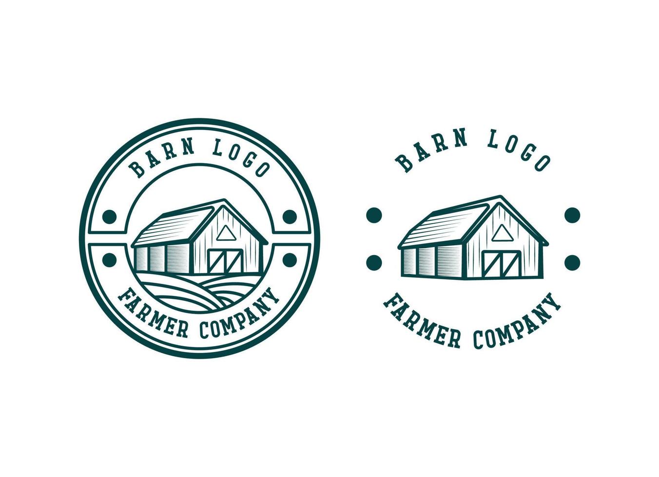 logotipo da indústria de casa de fazenda. modelo de design de logotipo de celeiro. vetor