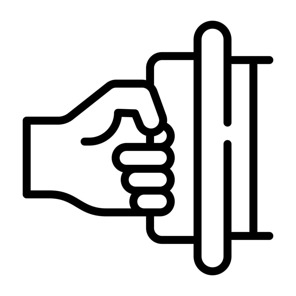 ícone de linha moderna de um puxão vetor