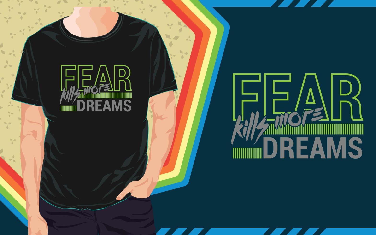 design de camiseta motivacional tipografia vetor