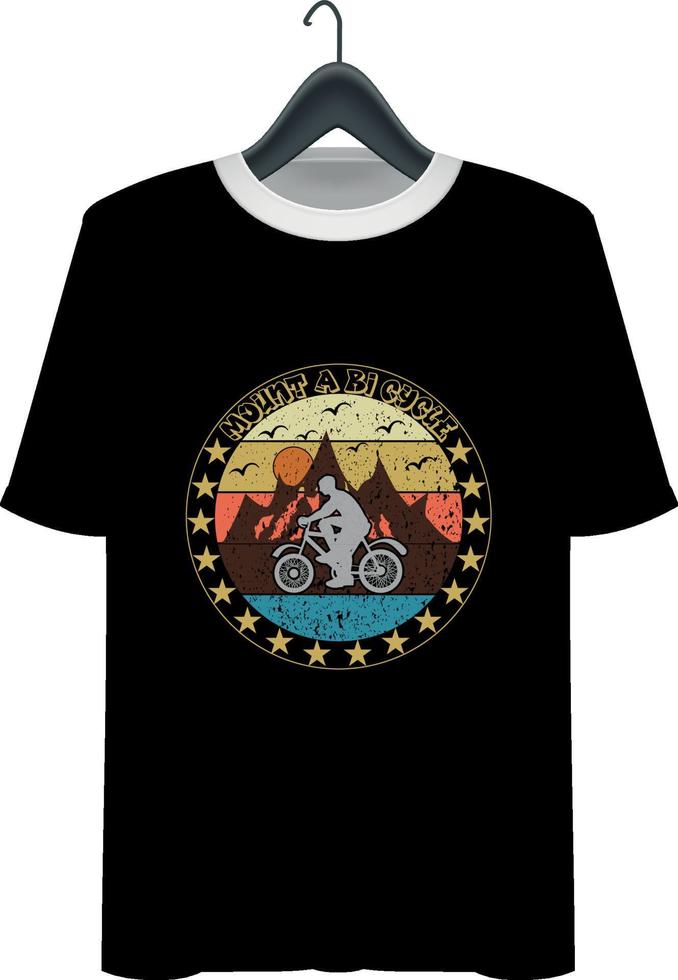 design de camiseta de ciclo vetor