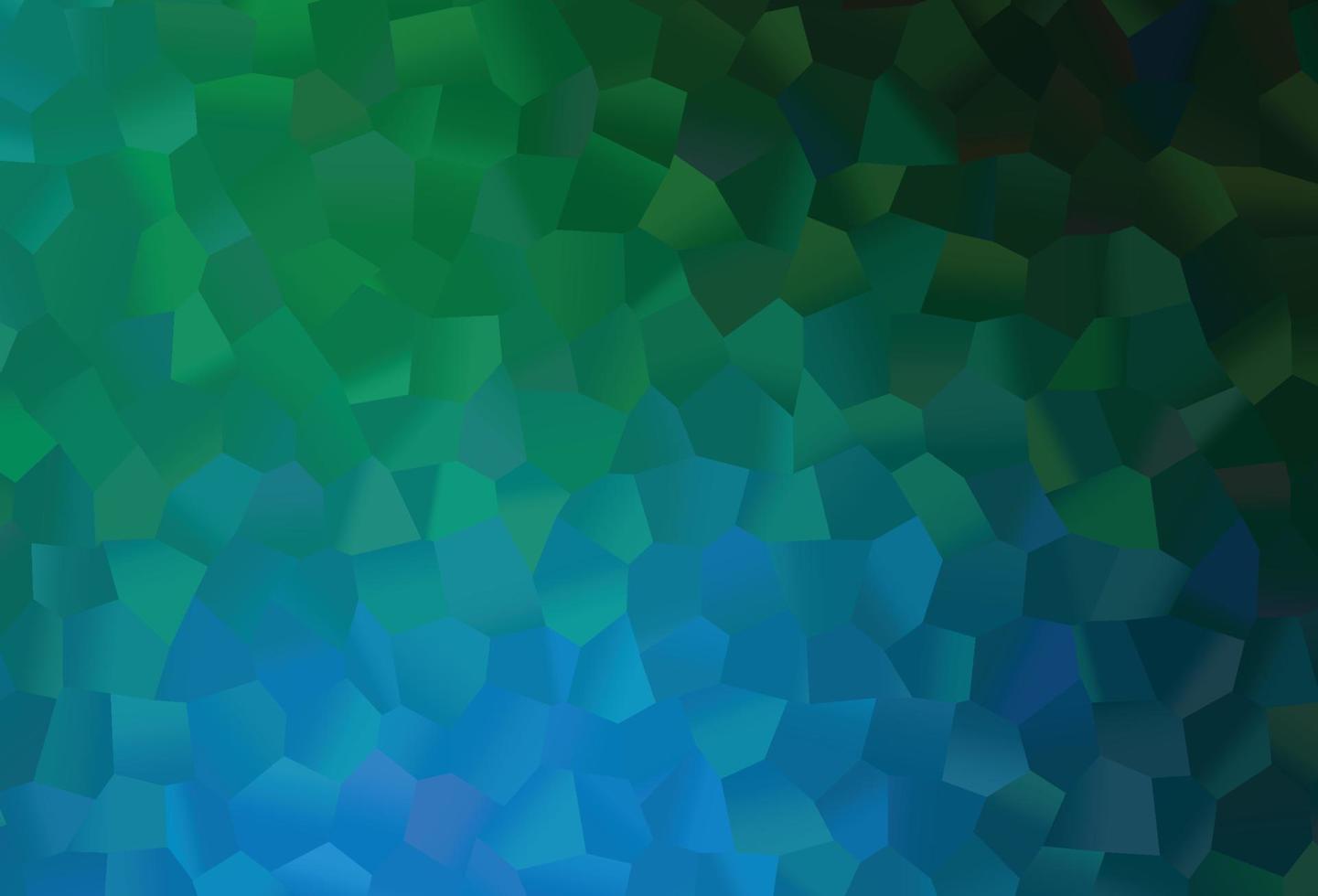 pano de fundo vector azul e verde escuro com hexágonos.