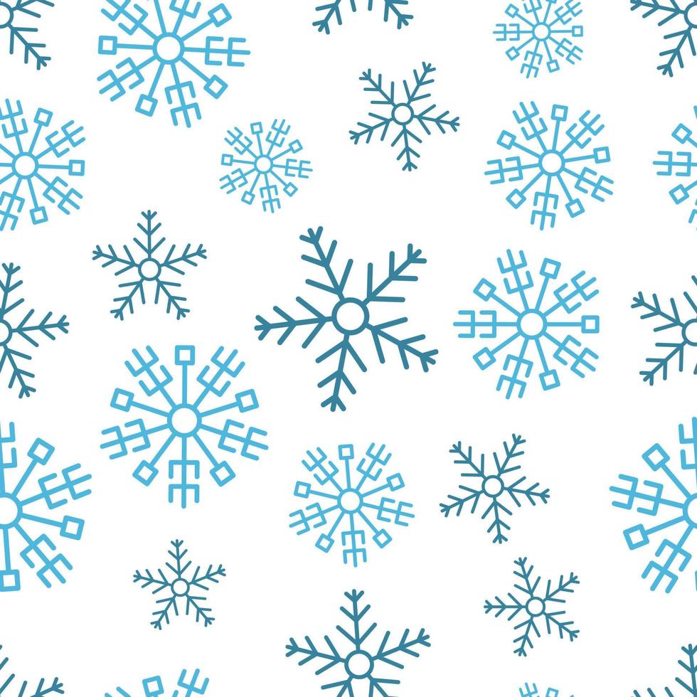 plano de fundo sem emenda com flocos de neve. elementos de decoração de natal e ano novo. ilustração vetorial. vetor