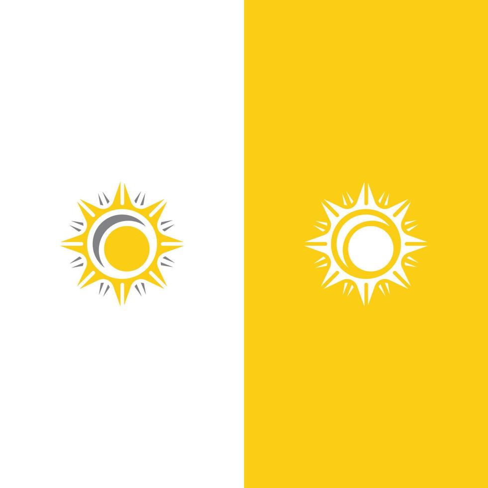 ilustração do logotipo do conceito de sol criativo vetor