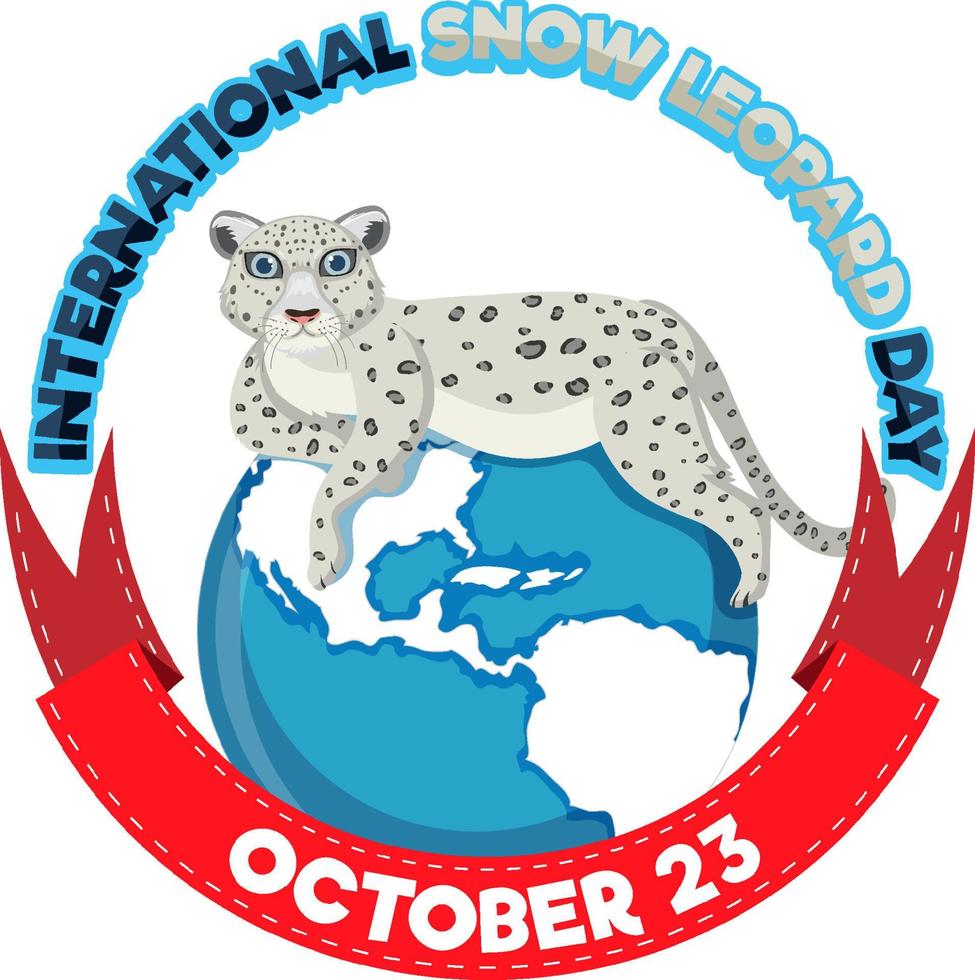 dia internacional do leopardo da neve vetor