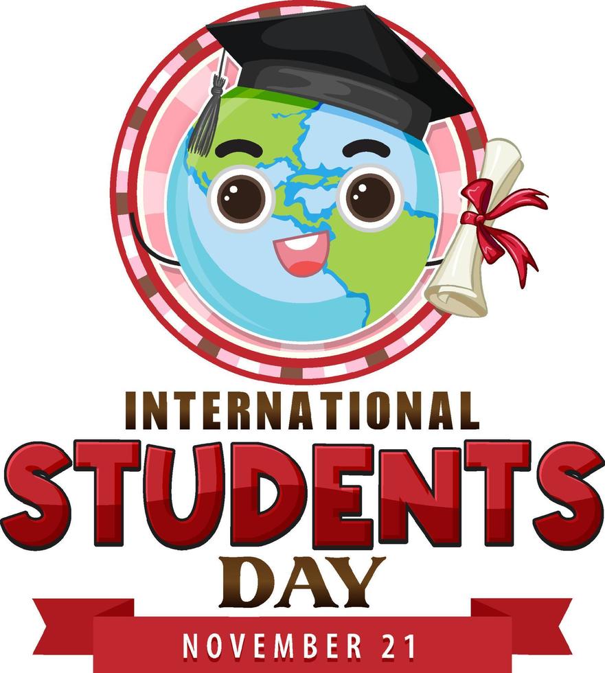 design de banner do dia internacional dos estudantes vetor