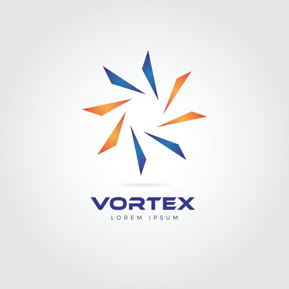 ícone de símbolo de design de logotipo de vórtice abstrato vetor