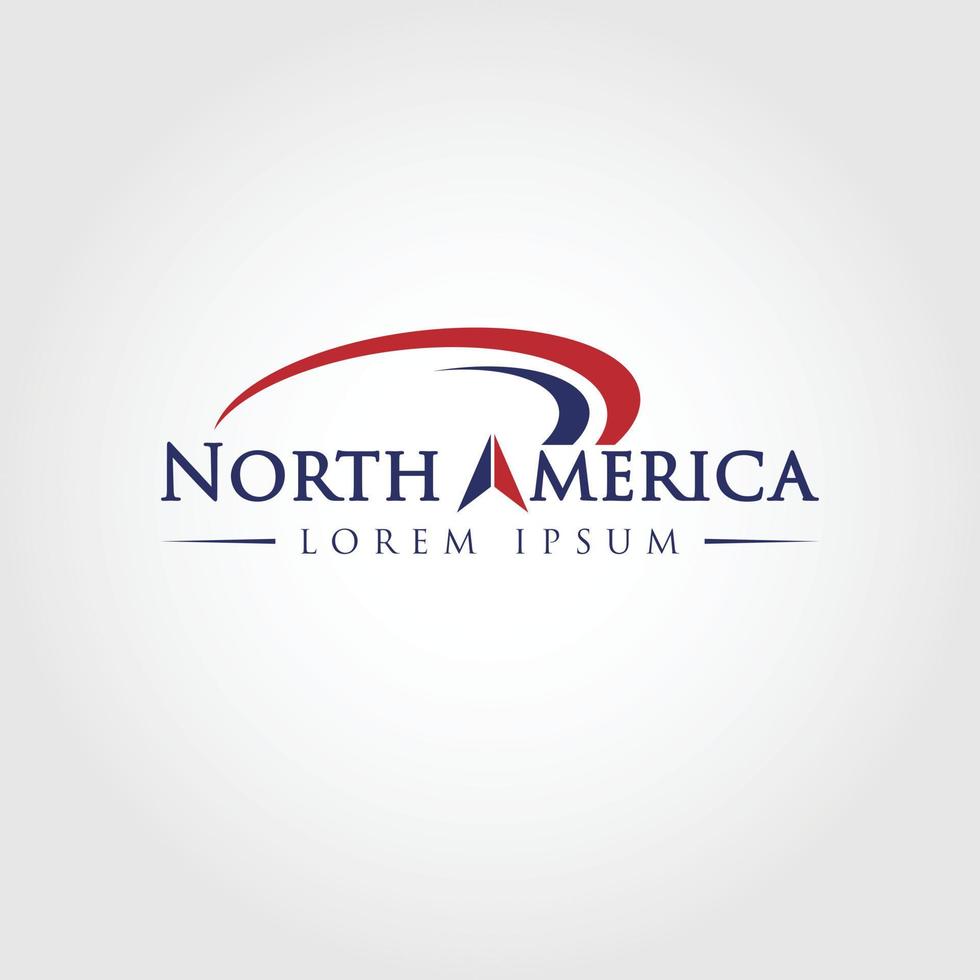 ícone do símbolo do logotipo da américa do norte vetor