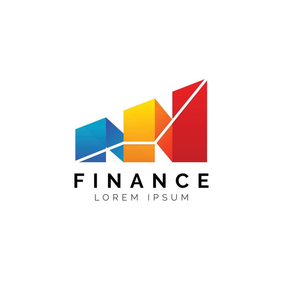 modelo de design de consultor de logotipo de finanças simples vetor