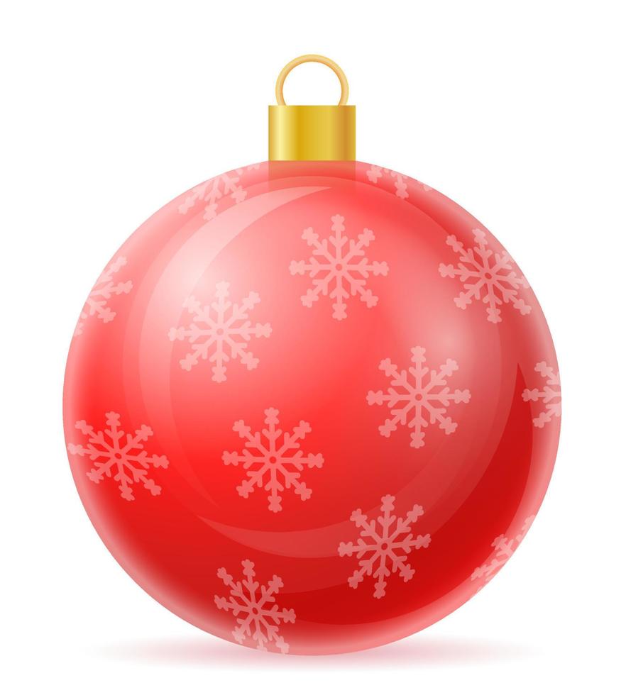 ilustração vetorial de bola de vidro decorativa de natal e ano novo isolada no fundo branco vetor