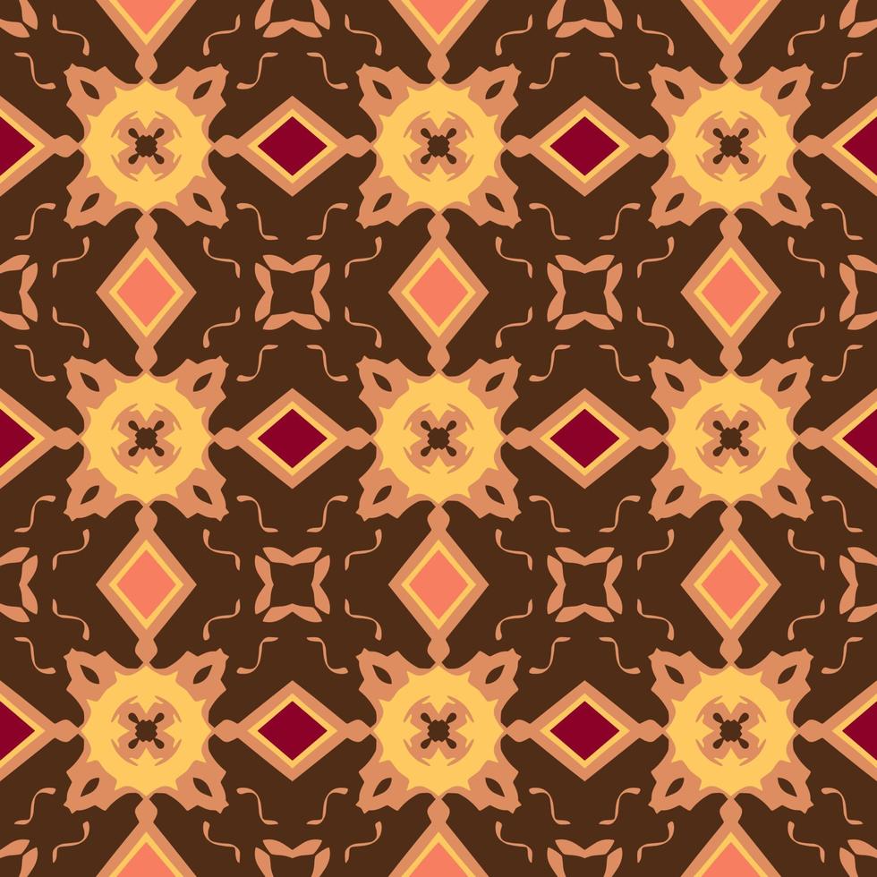 padrão geométrico sem costura com forma tribal. padrão projetado em ikat, asteca, marroquino, tailandês, estilo árabe de luxo. ideal para vestuário de tecido, cerâmica, papel de parede. ilustração vetorial. vetor