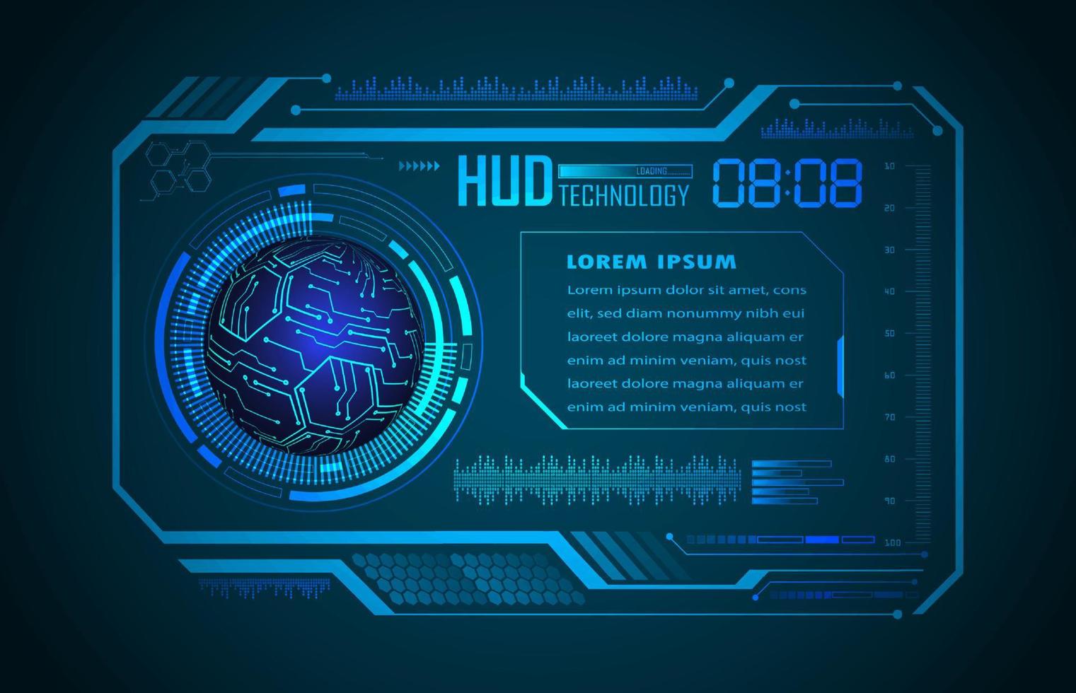 painel hud de tecnologia moderna vetor