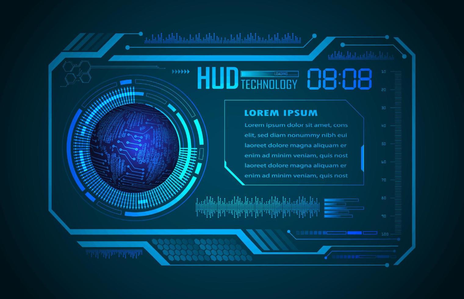 painel hud de tecnologia moderna vetor