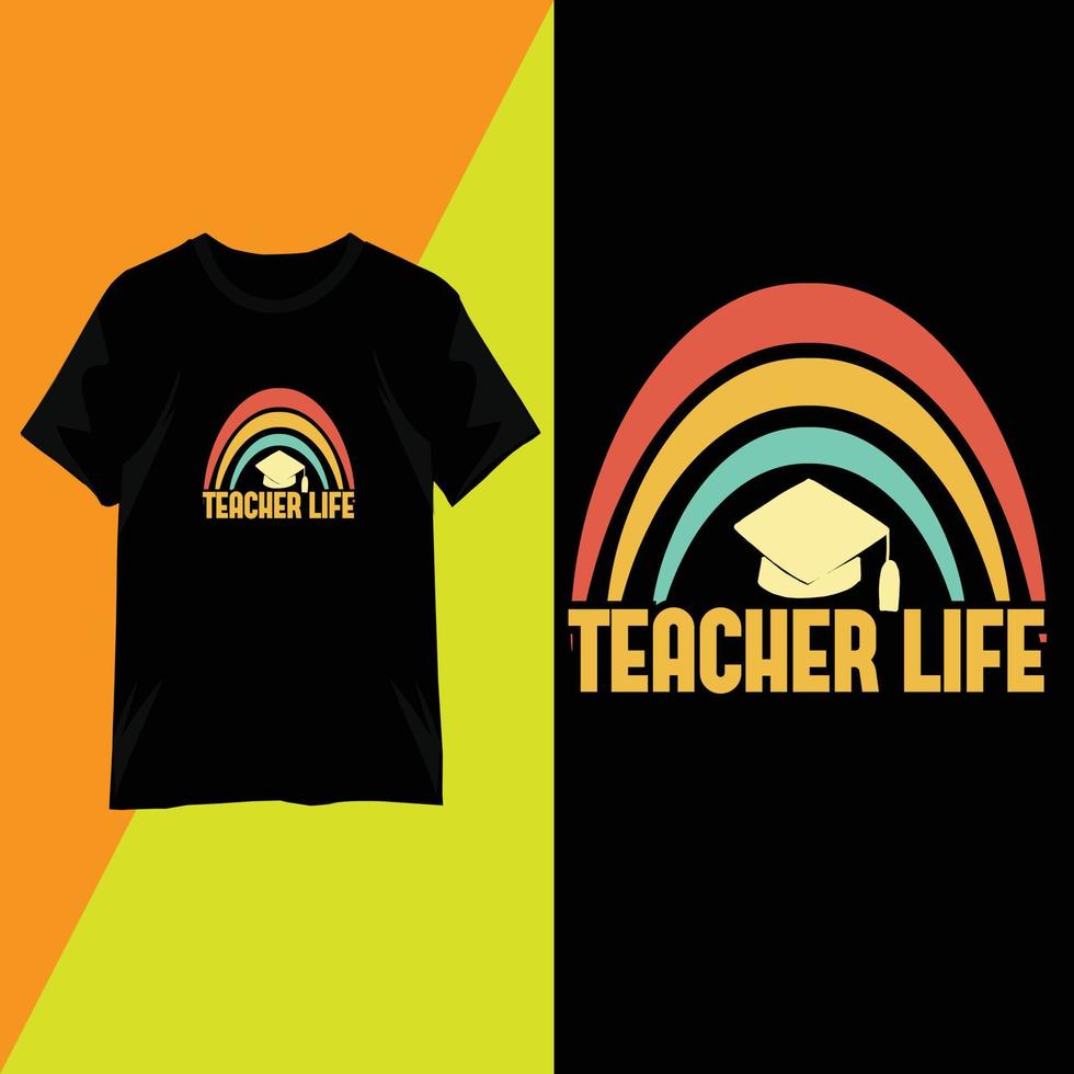 tipografia de design de camiseta do dia dos professores vetor
