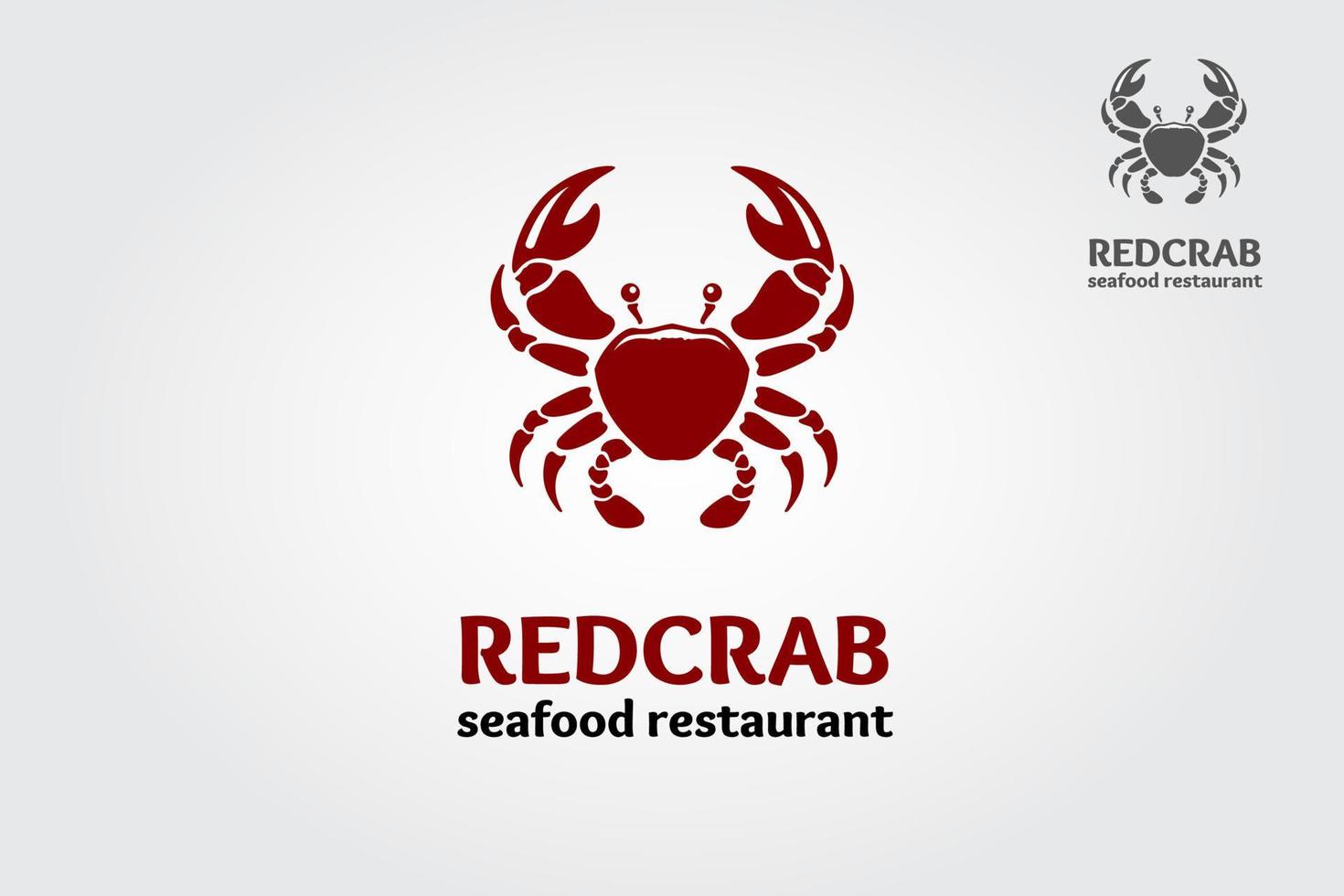 modelo de logotipo de restaurante de frutos do mar de caranguejo vermelho. um logotipo criativo simples para o seu negócio. vetor