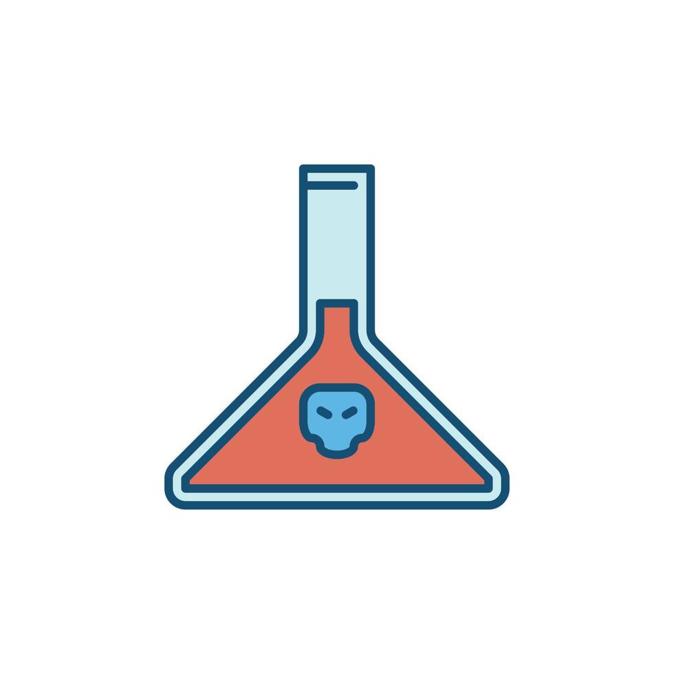 ícone colorido de conceito de ciência de vetor de poluição química