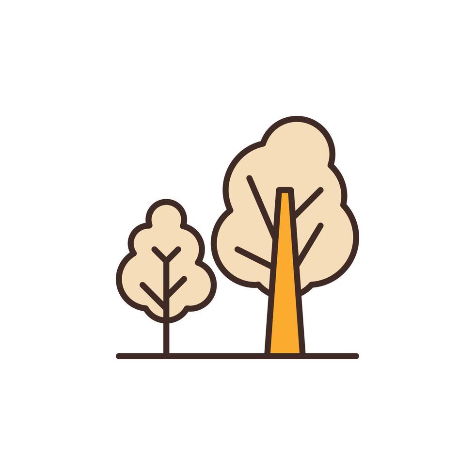 ícone colorido do conceito de vetor de árvores