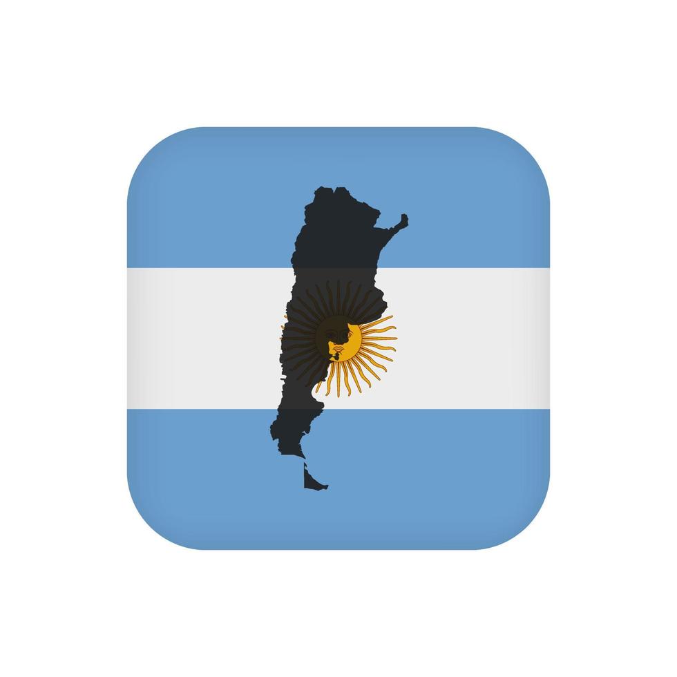 bandeira argentina, cores oficiais. ilustração vetorial. vetor