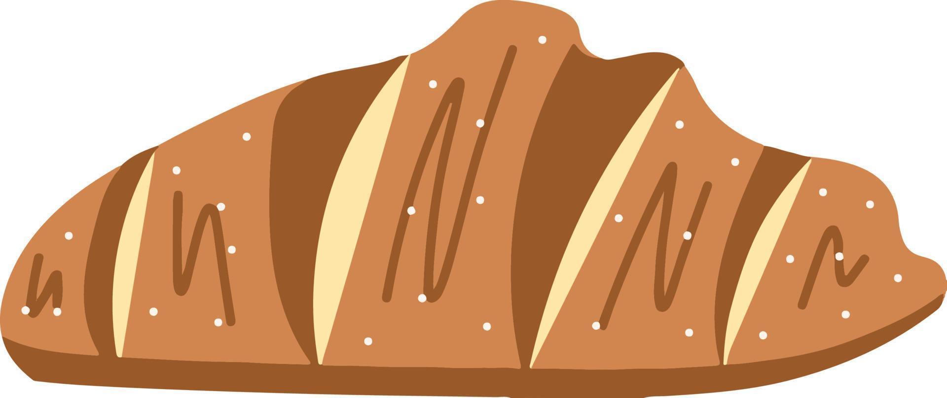 ilustração de padaria de croissant de chocolate gostoso vetor