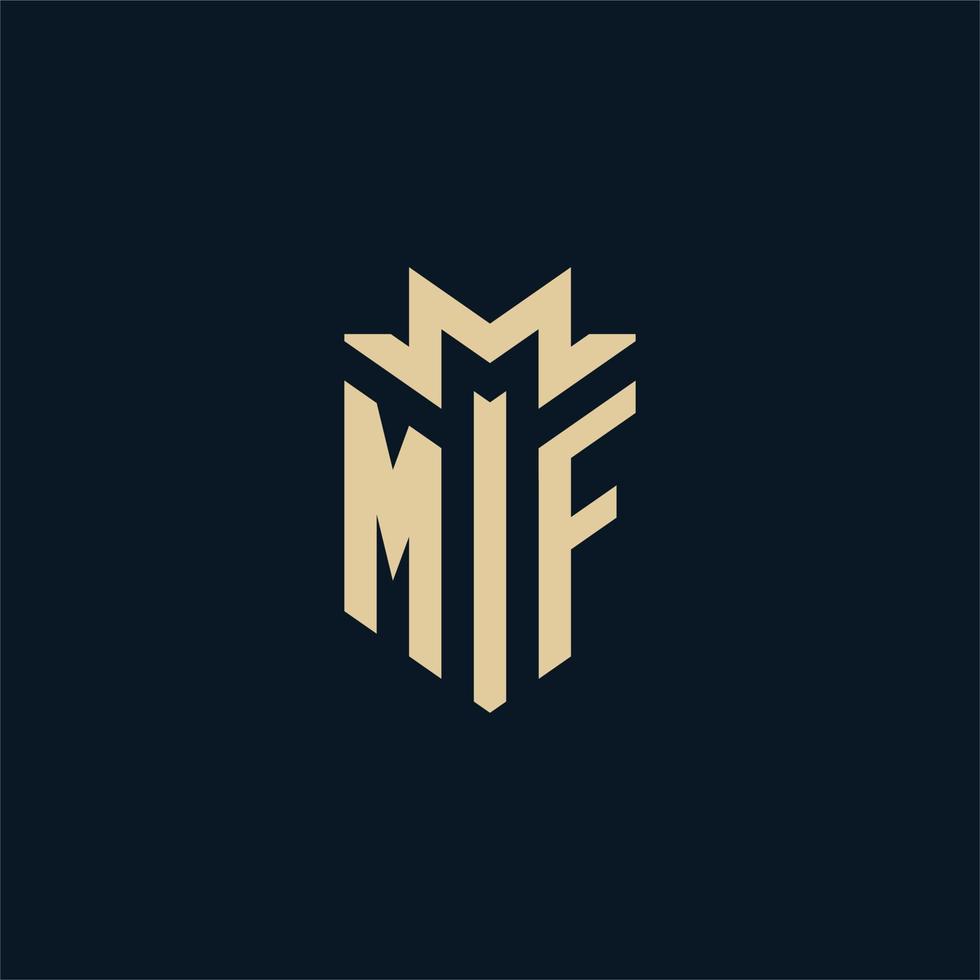 mf inicial para logotipo de escritório de advocacia, logotipo de advogado, idéias de design de logotipo de advogado vetor