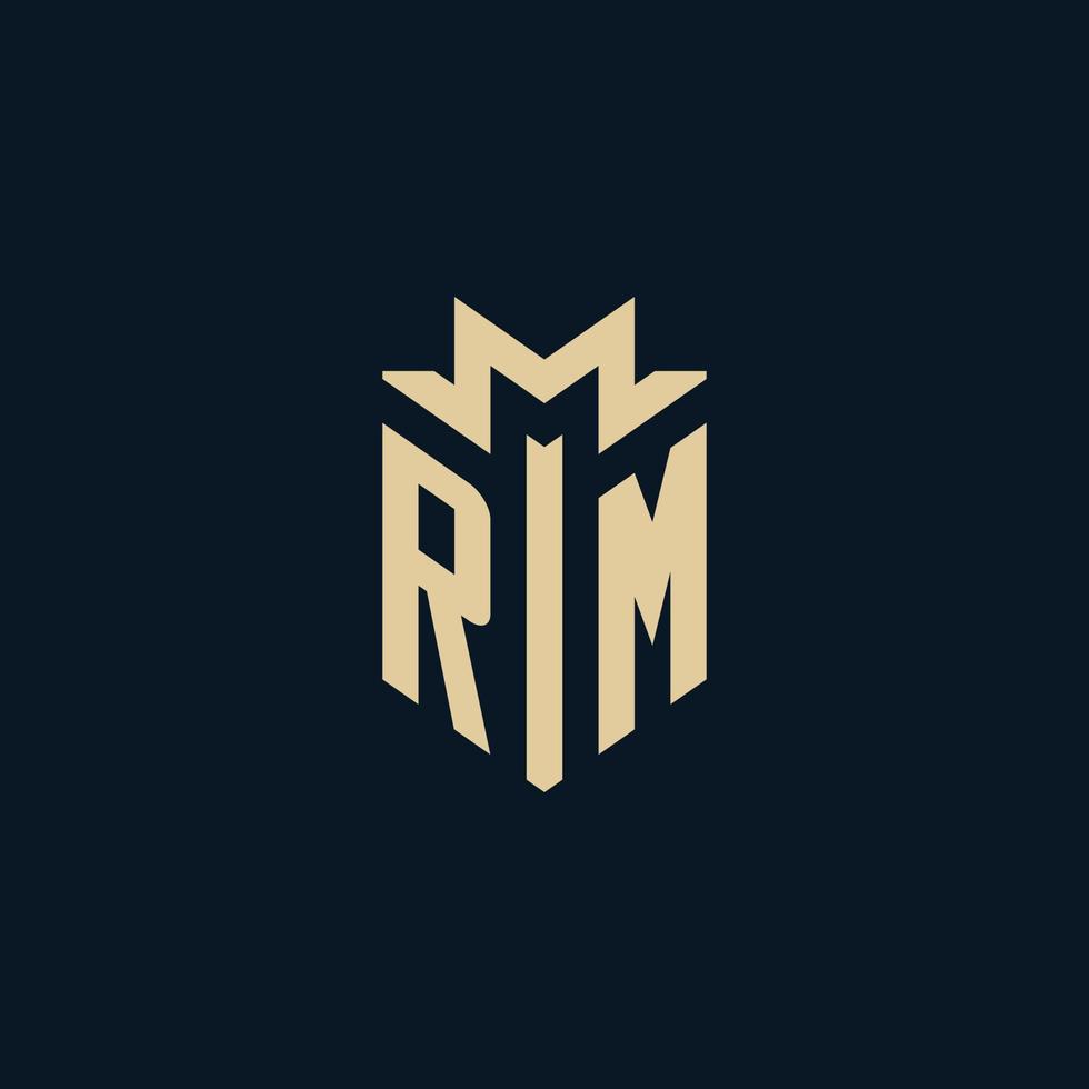rm inicial para logotipo de escritório de advocacia, logotipo de advogado, ideias de design de logotipo de advogado vetor