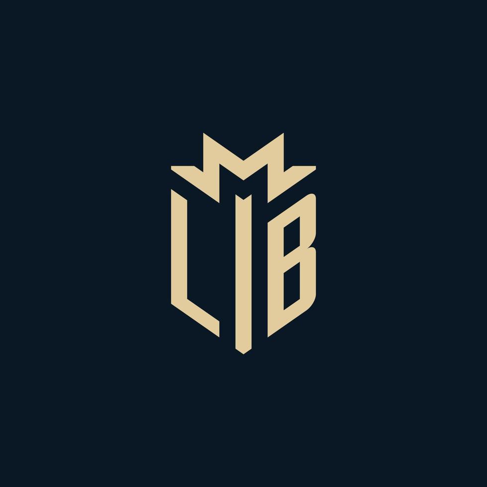 lb inicial para logotipo de escritório de advocacia, logotipo de advogado, ideias de design de logotipo de advogado vetor