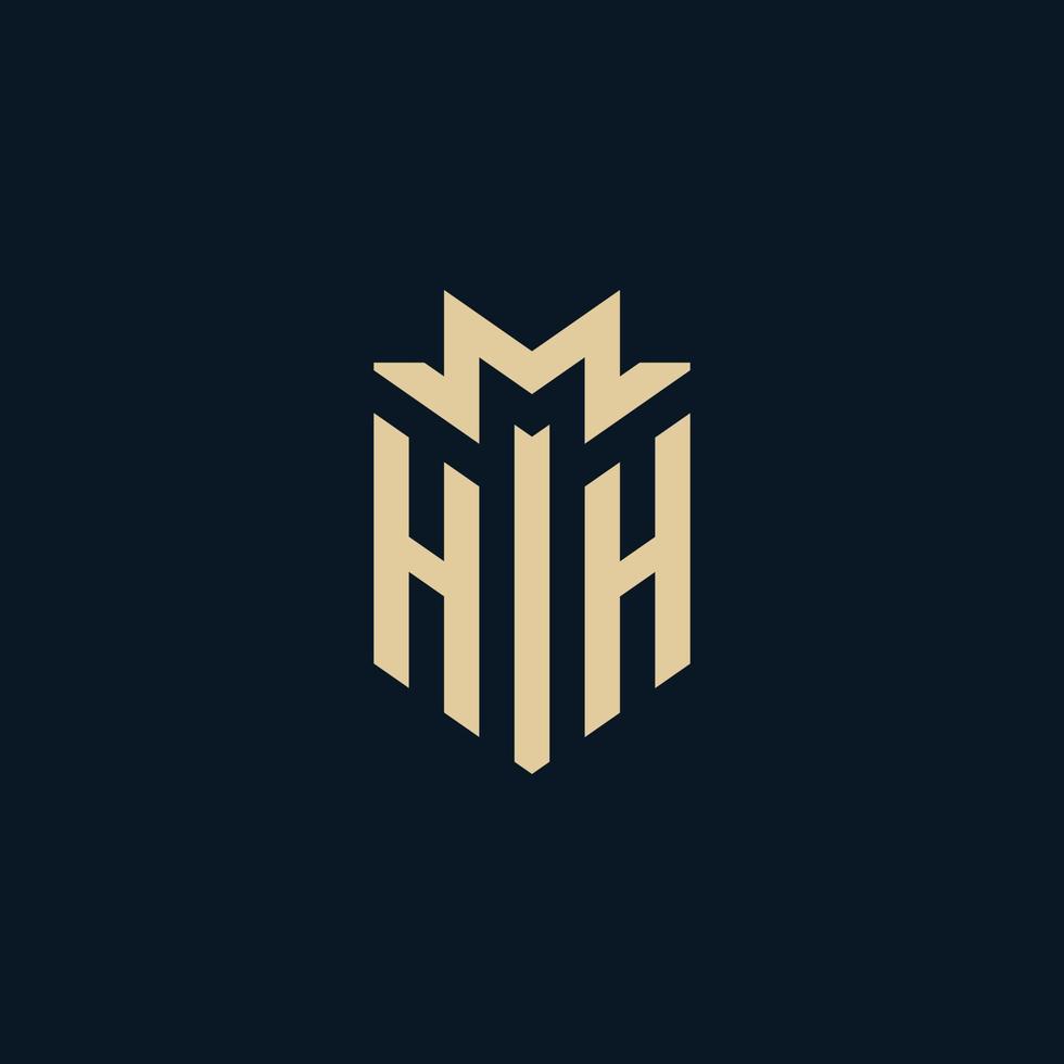 hh inicial para logotipo de escritório de advocacia, logotipo de advogado, idéias de design de logotipo de advogado vetor