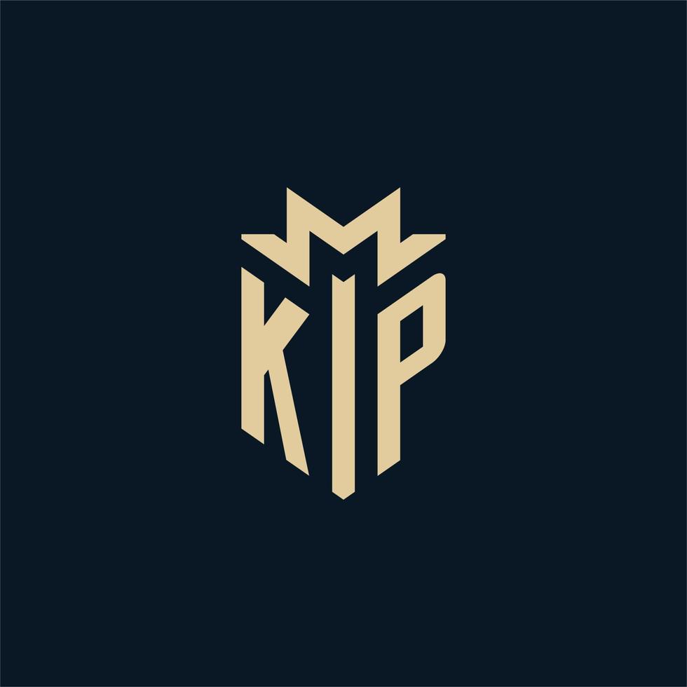 kp inicial para logotipo de escritório de advocacia, logotipo de advogado, ideias de design de logotipo de advogado vetor