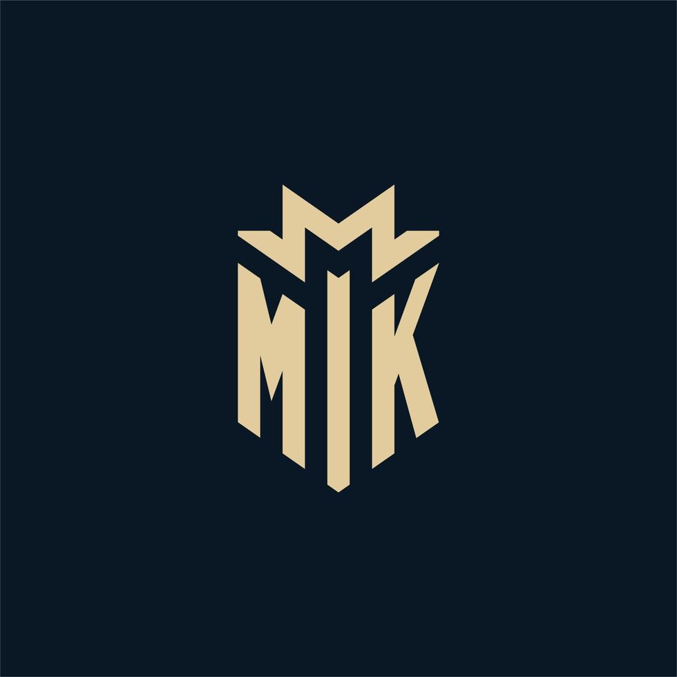 mk inicial para logotipo de escritório de advocacia, logotipo de advogado, ideias de design de logotipo de advogado vetor
