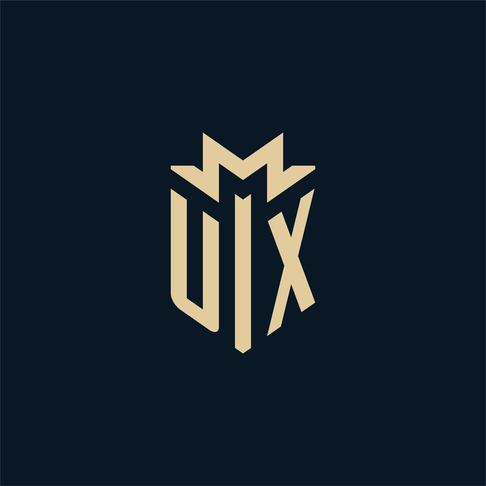ux inicial para logotipo de escritório de advocacia, logotipo de advogado, ideias de design de logotipo de advogado vetor