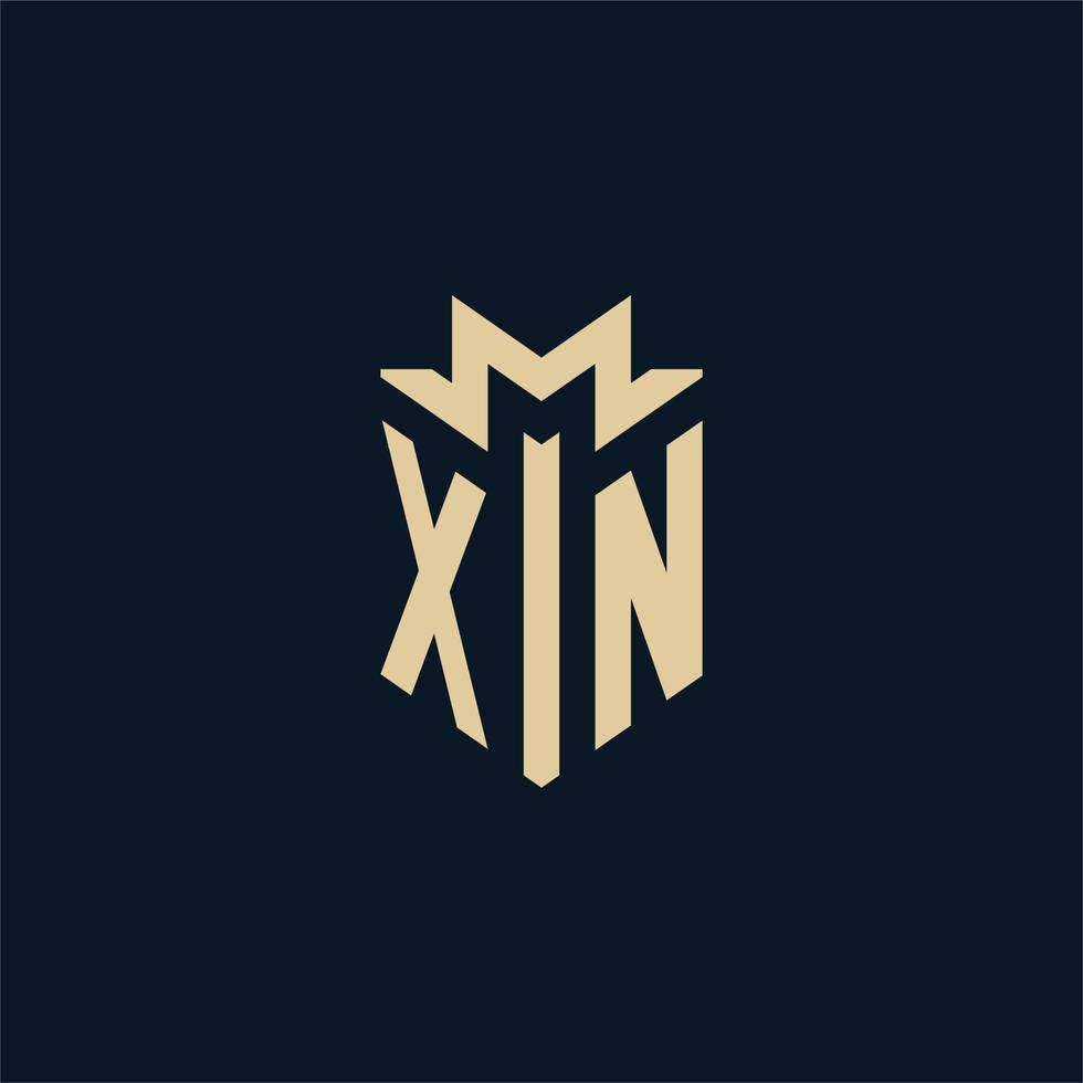 xn inicial para logotipo de escritório de advocacia, logotipo de advogado, ideias de design de logotipo de advogado vetor