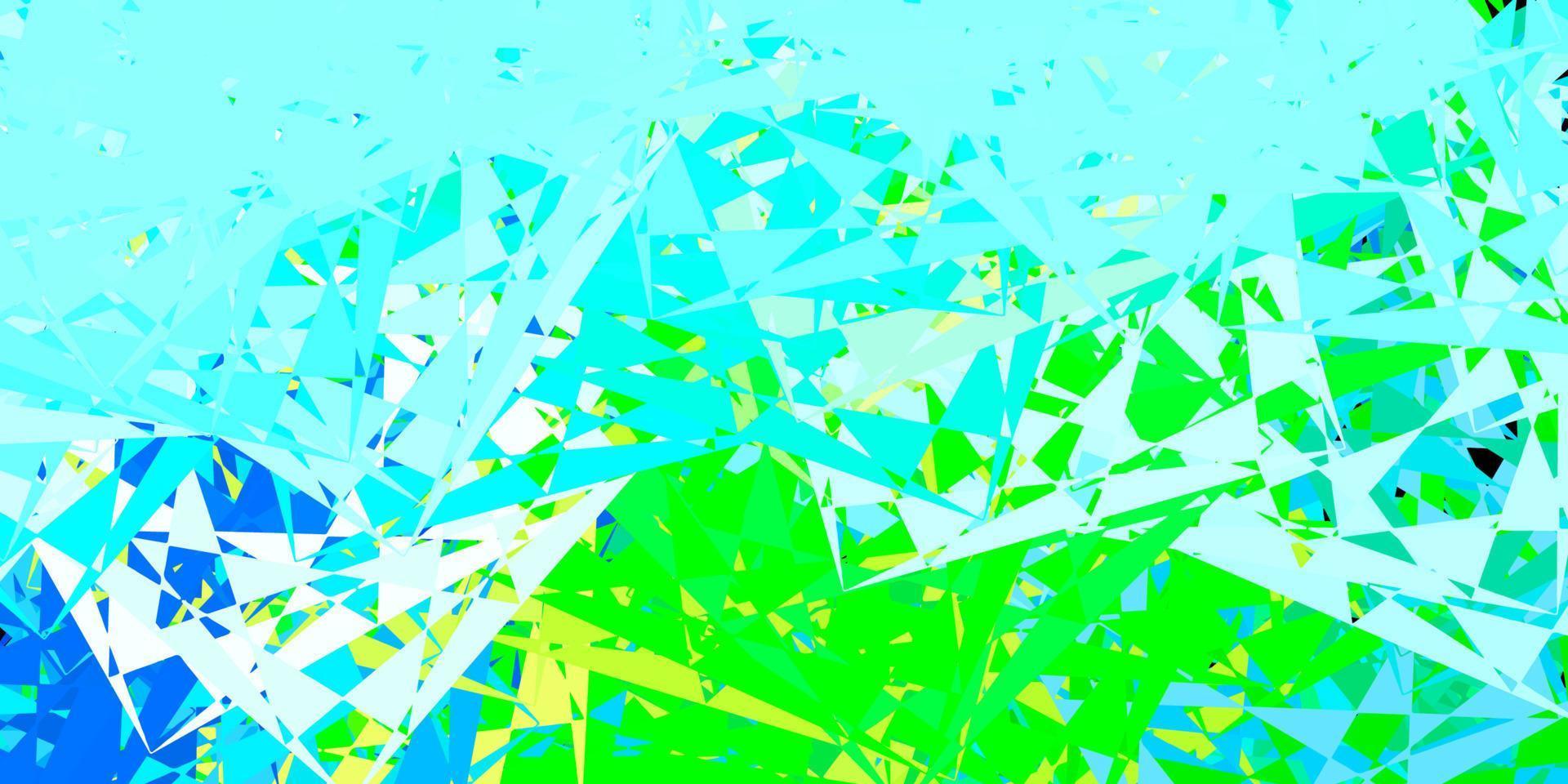 textura vector azul, verde claro com triângulos aleatórios.